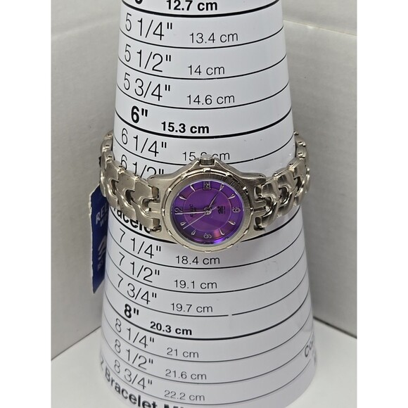 Relic Wet ZR11599 Womens Purple Dial Date Watch Silver Tone Bracelet New Battery - Picture 7 of 12
